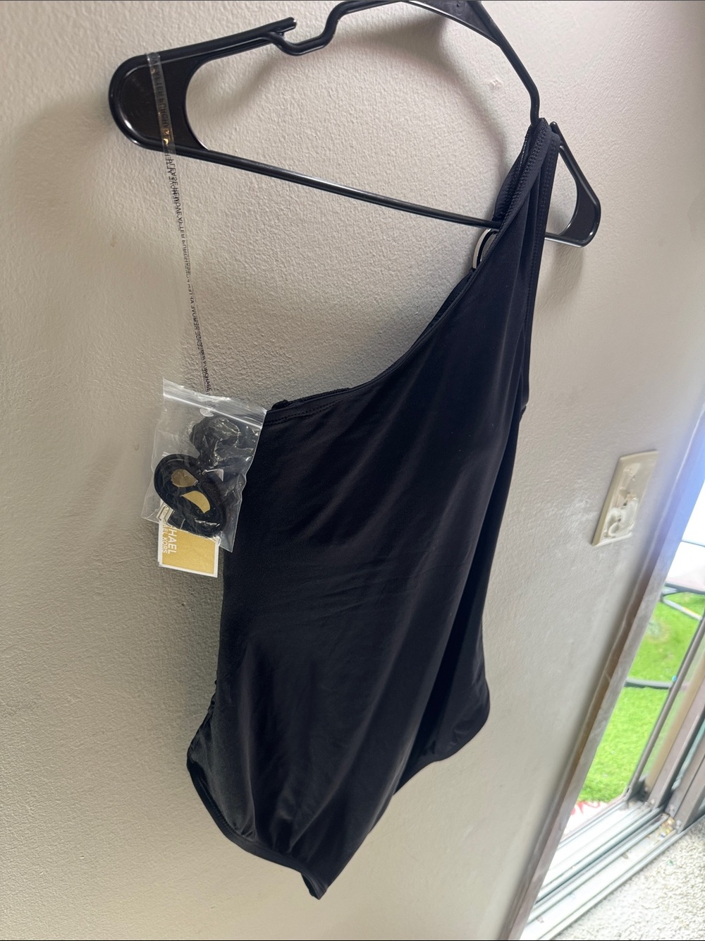 Michael Kors Black One-Shoulder Girls One-Piece Swimsuit - Picture 4 of 8